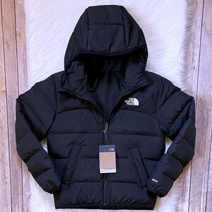 The North Face Kids Black Hooded Puffer Jacket